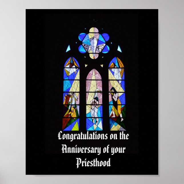 Anniversary Ordination Personalised Pastor Priest Poster (Front)