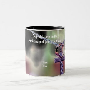 Anniversary Ordination Personalised Pastor Priest Two-Tone Coffee Mug
