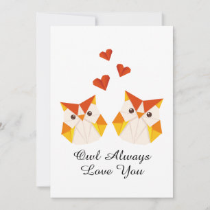 Anniversary Owl Always Love You Love Pun Holiday Card