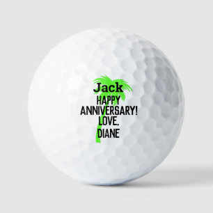 Anniversary palm tree husband Golf Balls