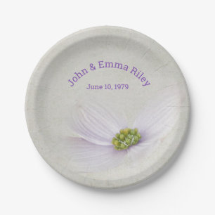 Anniversary Party Flower Paper Plate