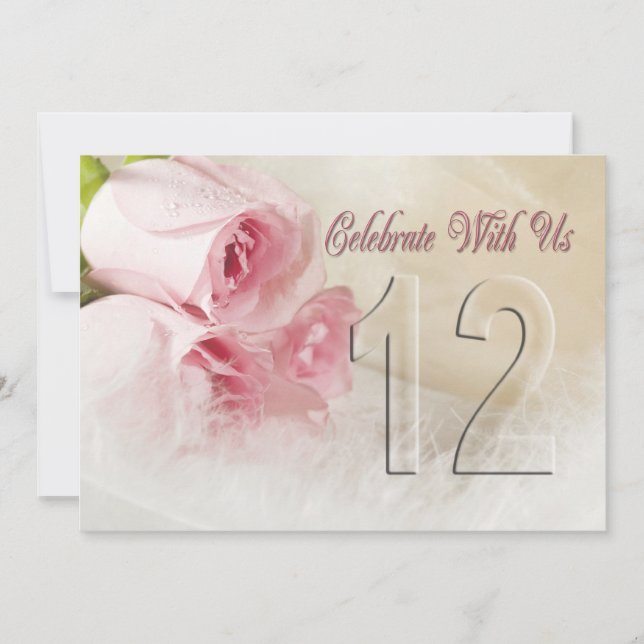 Anniversary party invitation for 14 years (Front)