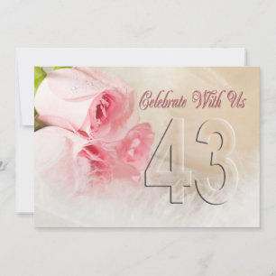 Anniversary party invitation for 43 years