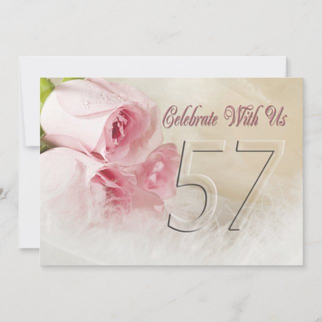 Anniversary party invitation for 57 years (Front)