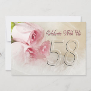 Anniversary party invitation for 58 years