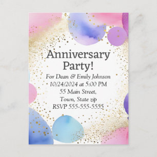 Anniversary party invitations