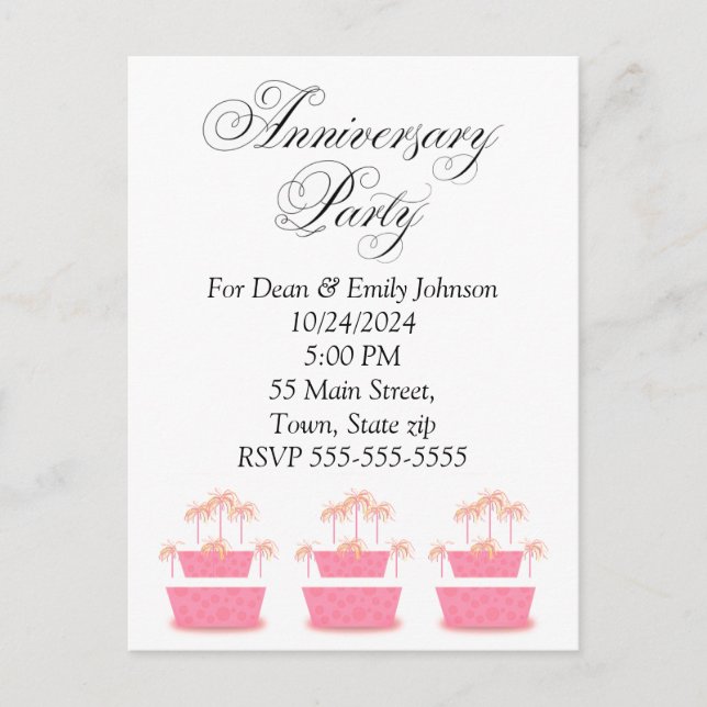 Anniversary party invitations (Front)