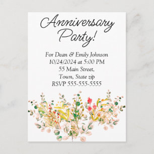 Anniversary party invitations