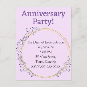Anniversary party invitations