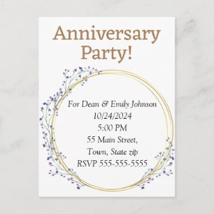 Anniversary party invitations