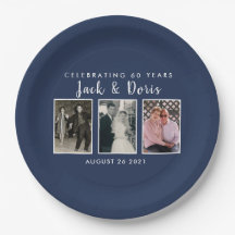 anniversary party photo plates