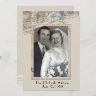 Anniversary Party Starfish Photo Frame  Invitation