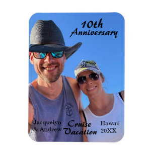 Anniversary Photo Cruise Vacation Personalise Magnet