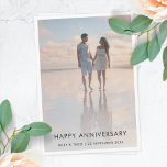 Anniversary Photo Modern Stylish Husband Wife Card<br><div class="desc">Simple, stylish custom photo Happy Anniversary card with modern minimalist typography and a simple white border. The photo and text can easily be personalised for a design as unique as your special husband, wife, partner or happy couple! The image shown is for illustration purposes only to be replaced with your...</div>