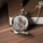 Anniversary Photo Personalised Pocket Watch<br><div class="desc">Elegant design with a personalised photo perfect for Christmas gifts,  as a Father's Day gift,  wedding anniversary,  etc.</div>