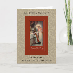 ANNIVERSARY PRIEST ORDINATION CHALICE HOST CARD
