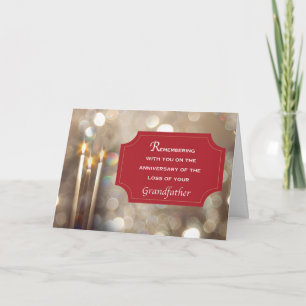 Anniversary Remembrance Grandfather at Christmas Card