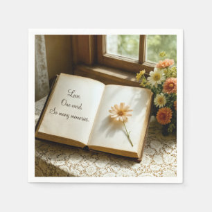 Anniversary Romantic Quote in a Journal Napkin