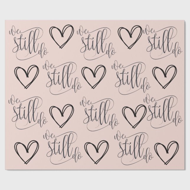 Anniversary Rose Theme Wrapping Paper (Flat)