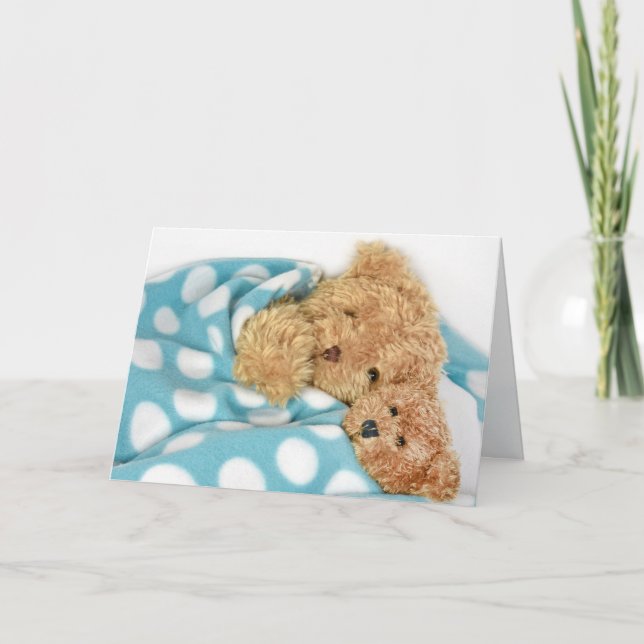 anniversary snuggling teddy bears card (Front)