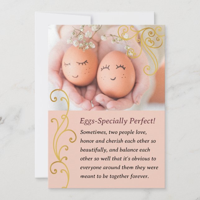 Anniversary Some People are EggsSpecially Perfect  Card (Front)