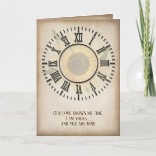 Anniversary Sunflower Clock Card