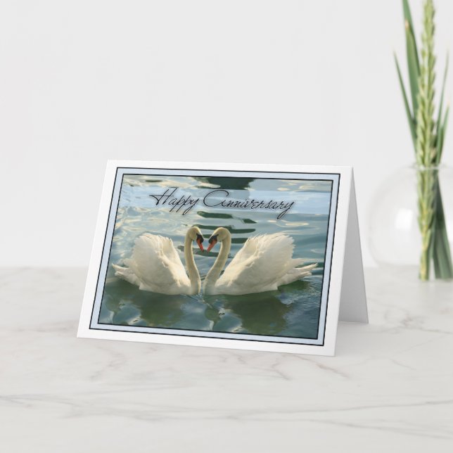 Anniversary Swans Card (Front)