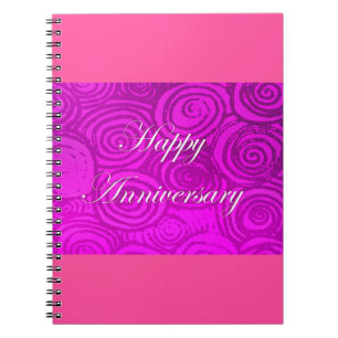 Anniversary Swirls Pink Notebook