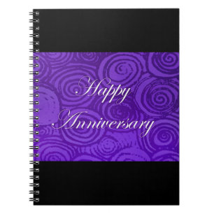 Anniversary Swirls Purple Notebook