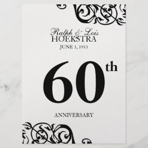 Anniversary table centerpiece party reception invitation