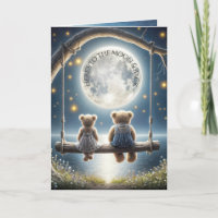 Anniversary Teddy Bears On a Swing