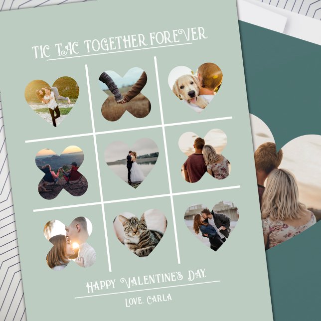Anniversary Tic Tac Together Photo Valentine Card (Creator Uploaded)
