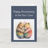 Anniversary to the One I Love Honey Bear Animals