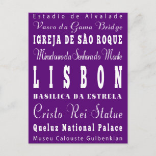 Anniversary Unique Lisbon, Portugal Gift Postcard