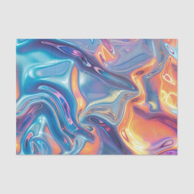 Anniversary Wedding Birthday Iridescent Metallic 5 Tissue Paper (Front)