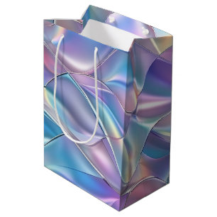 Anniversary Wedding Birthday Iridescent Metallic 6 Medium Gift Bag
