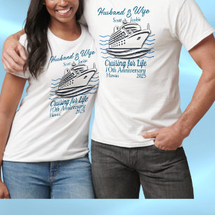  Anniversary  Wedding Cruise Vacation  PERSONALIZE T-Shirt