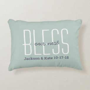 Anniversary Wedding Date Bless Our Nest Custom Decorative Cushion