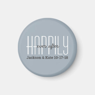 Anniversary Wedding Date Happily Ever After Custom Magnet