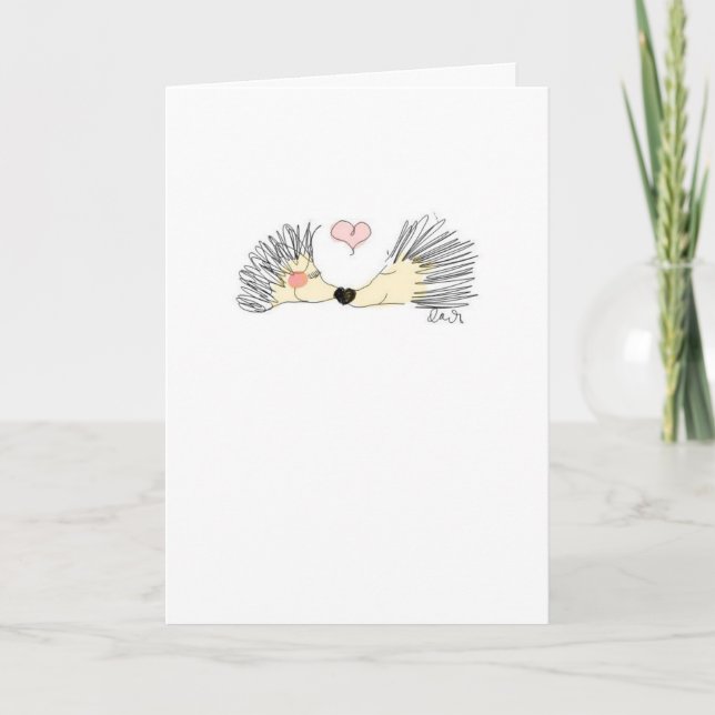 Anniversary/Wedding/Engagement Card-Hedgie Love Card (Front)