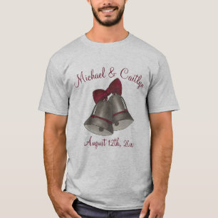 Anniversary Wedding Silver Bells Personalised T-Shirt