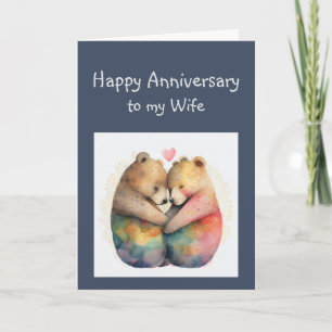 Anniversary Wife Honey Bear Animals  Card