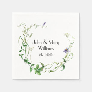 Anniversary Wildflower Wreath Napkin