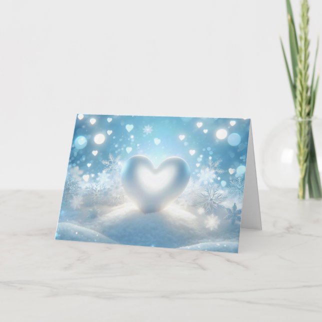Anniversary Winter Heart Card (Front)