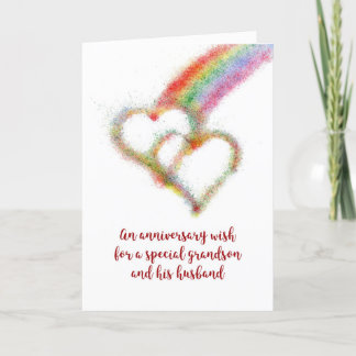 Anniversary Wish for Grandson and Husband Card
