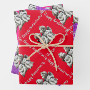 Anniversary  wrapping paper sheet