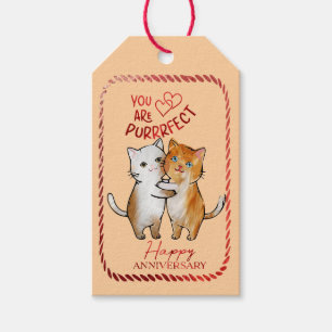 Anniversary : You are Purrfect for cat lovers Gift Tags