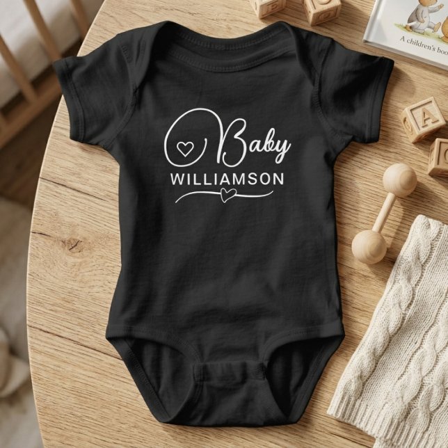 Announce Pregnancy Gift - Personalised Baby Name Bodysuit (Personalised Last Name Due Date Babygrow | Baby Pregnancy Announcement – Uk
)