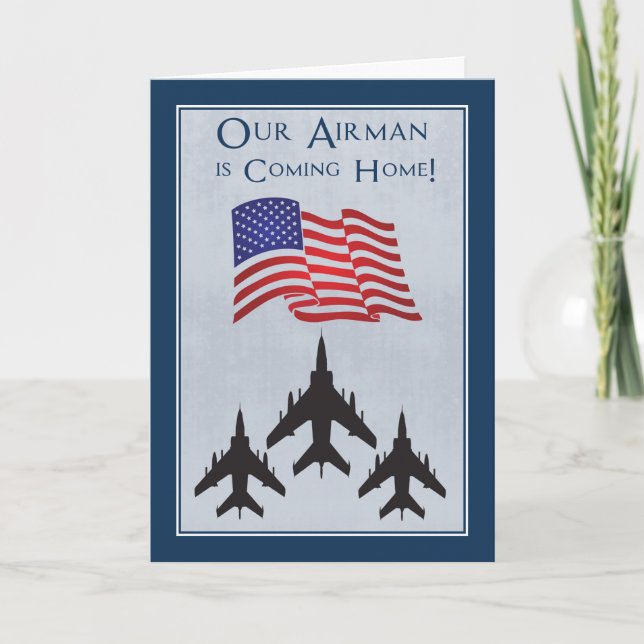 Announce to Everyone Your Airman is Coming Home Announcement (Front)