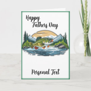 Announcement Card With Fishing Theme Father's day